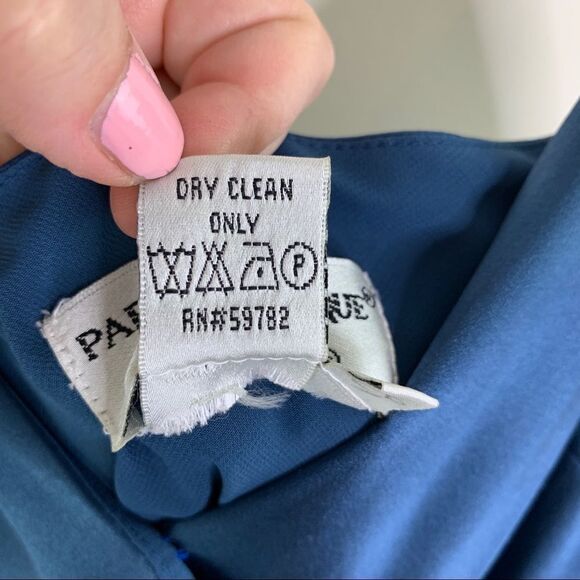 ADRIANNA PAPELL BOUTIQUE TEAL SILK COCKTAIL DRESS - Picture 12 of 12